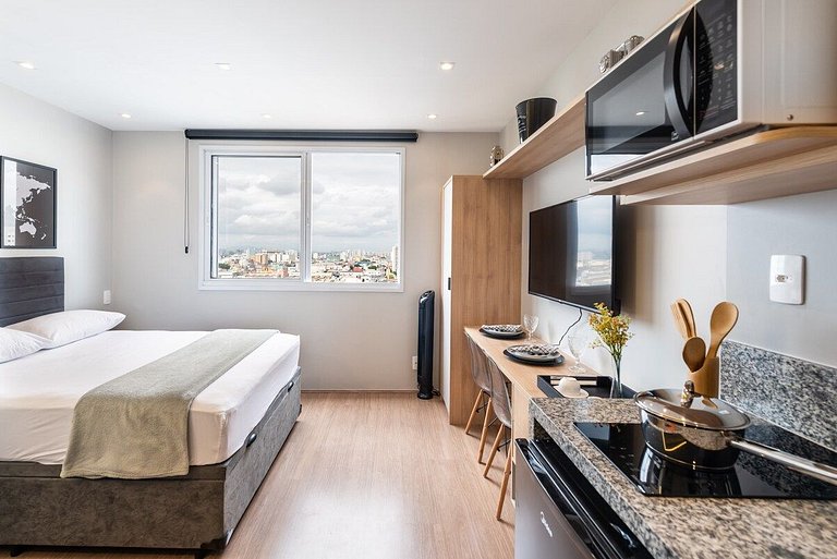 BA11 Studio Novo Andar Alto Brás 50 m Metro Centro