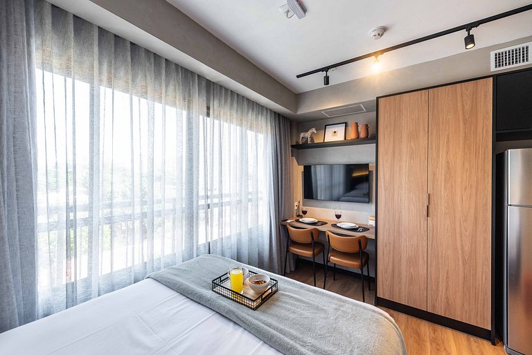 BA25 Studio Chic Industrial | Metrô Vila Mariana