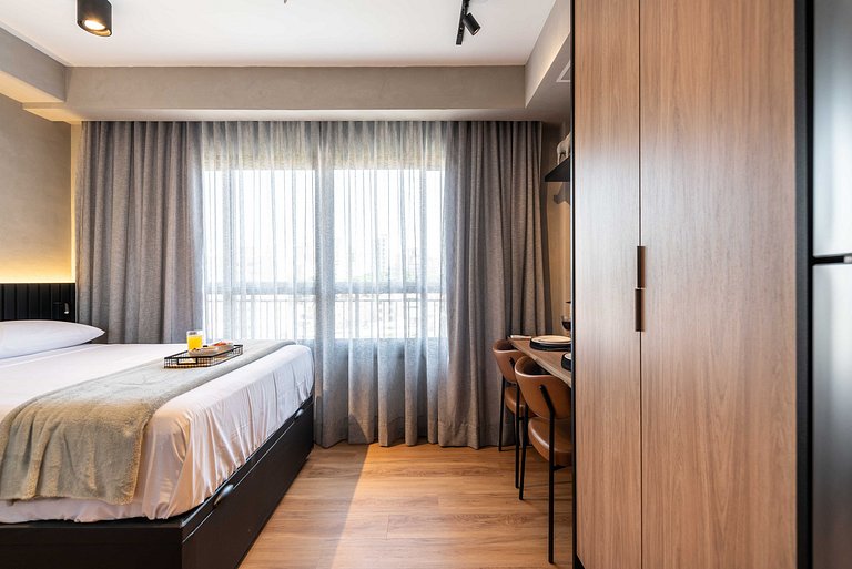 BA25 Studio Chic Industrial | Metrô Vila Mariana