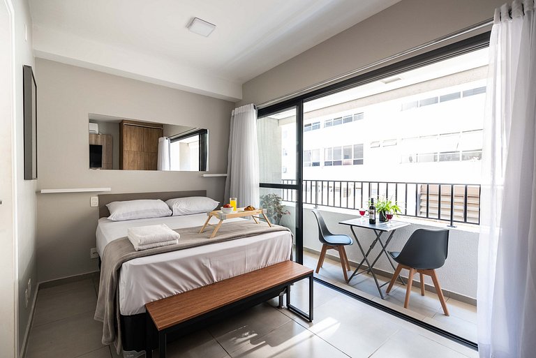BA59 Studio Aconchegante Com Garagem | Bela Vista