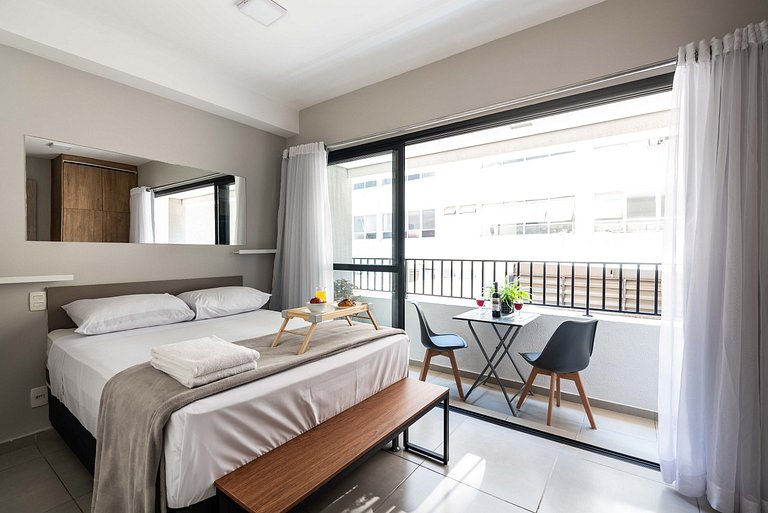 BA59 Studio Aconchegante Com Garagem | Bela Vista