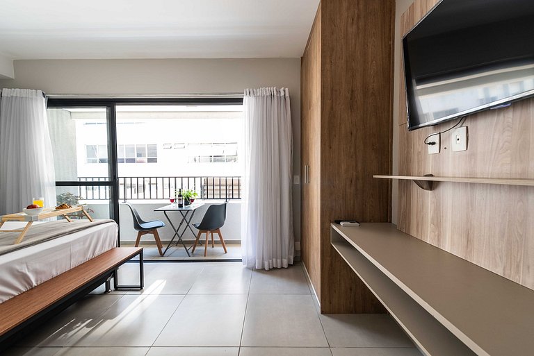 BA59 Studio Aconchegante Com Garagem | Bela Vista