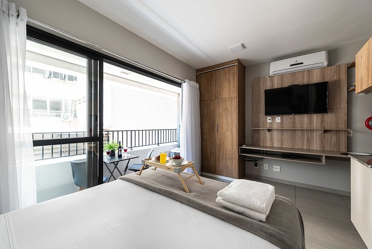BA59 Studio Aconchegante Com Garagem | Bela Vista