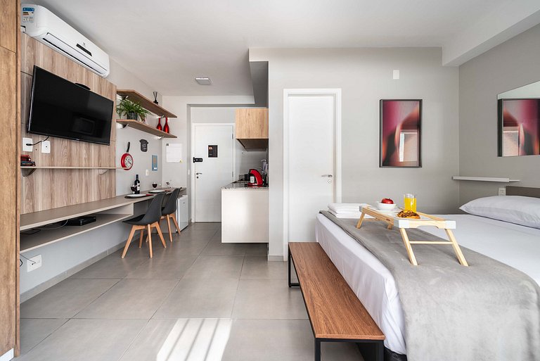 BA59 Studio Aconchegante Com Garagem | Bela Vista