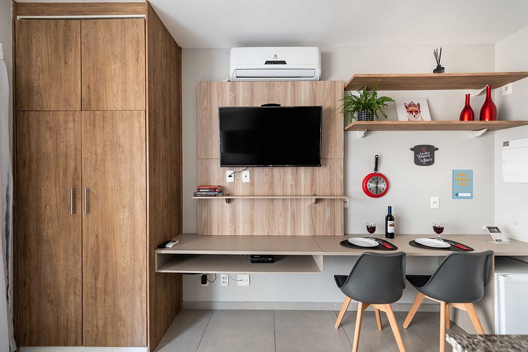 BA59 Studio Aconchegante Com Garagem | Bela Vista