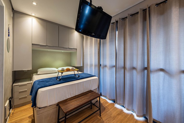 BA78 Studio Moderno Bela Vista Com Vaga