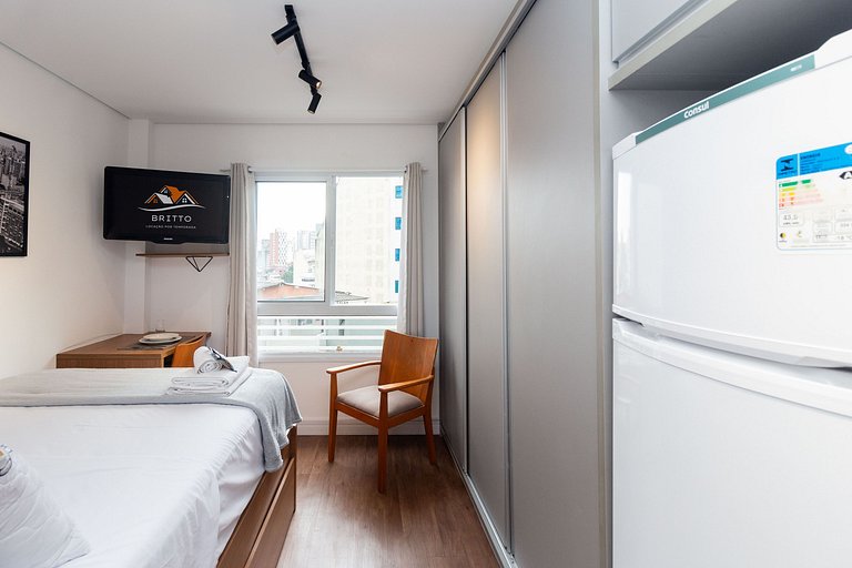 BA102 Studio Bela Vista Com Piscina e Academia