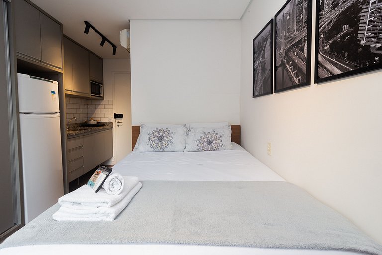 BA102 Studio Bela Vista Com Piscina e Academia