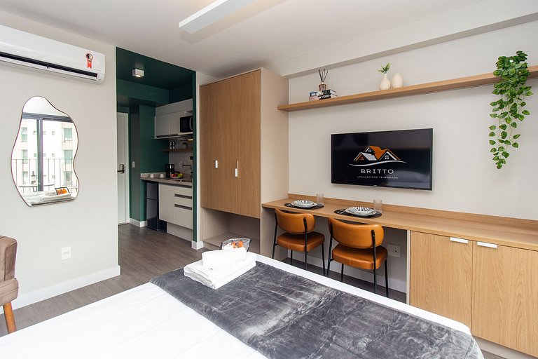 BA99 Charming Studio High Floor Moema | Congonhas