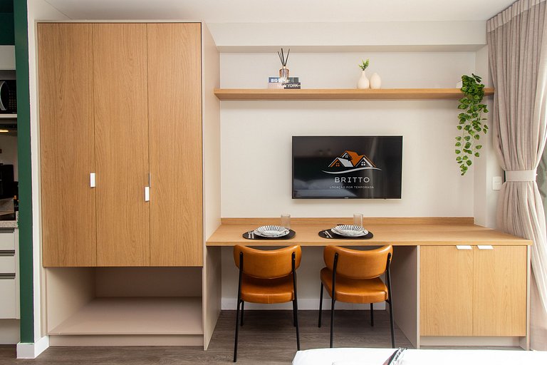 BA99 Charming Studio High Floor Moema | Congonhas