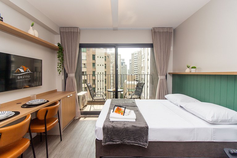 BA99 Charming Studio High Floor Moema | Congonhas