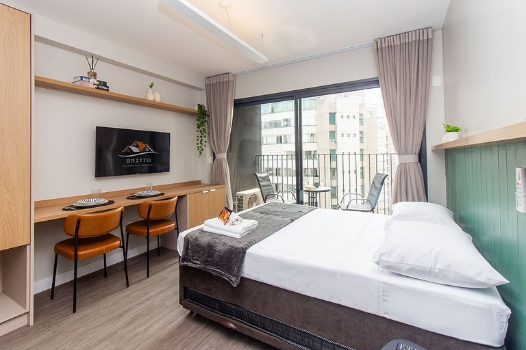 BA99 Studio Charmoso Andar Alto Moema | Congonhas