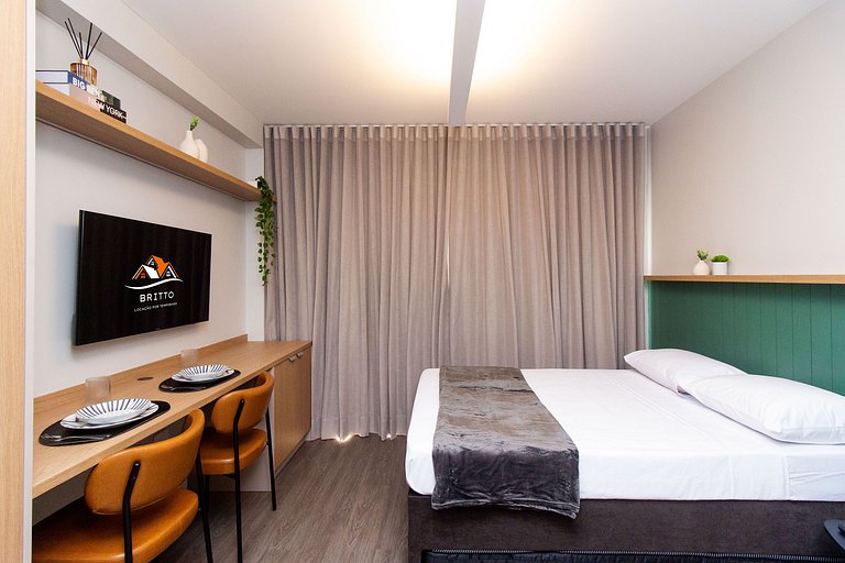 BA99 Studio Charmoso Andar Alto Moema | Congonhas