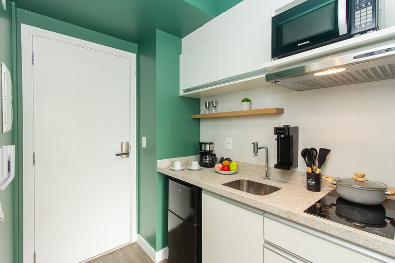 BA99 Studio Charmoso Andar Alto Moema | Congonhas
