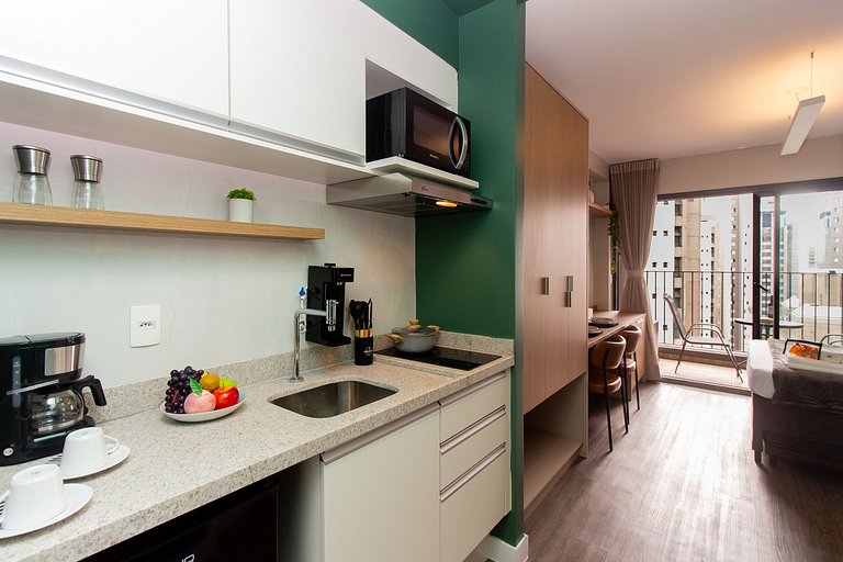 BA99 Charming Studio High Floor Moema | Congonhas