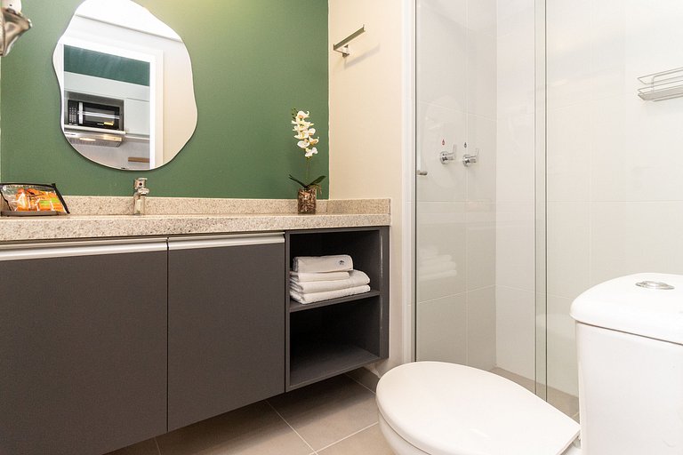 BA99 Studio Charmoso Andar Alto Moema | Congonhas