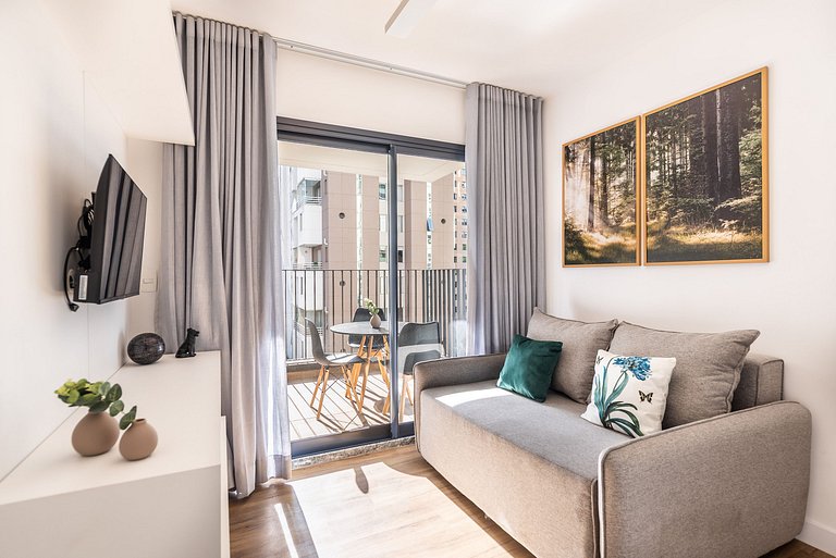 BA85 Apartamento Walk| Metrô Moema | 3km Congonhas