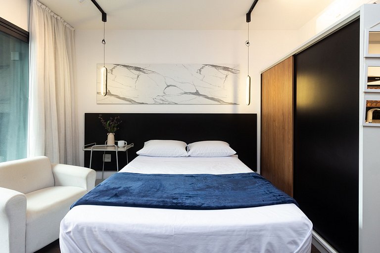 BA104 Charming Studio High Floor Moema | Congonhas